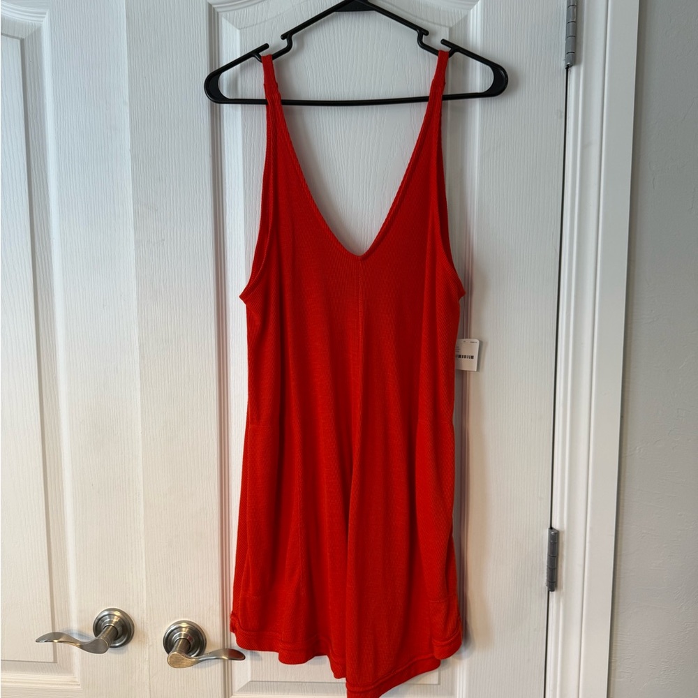 Free People Beach NWT Red Sleeveless Tunic Dress